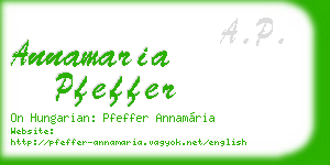 annamaria pfeffer business card